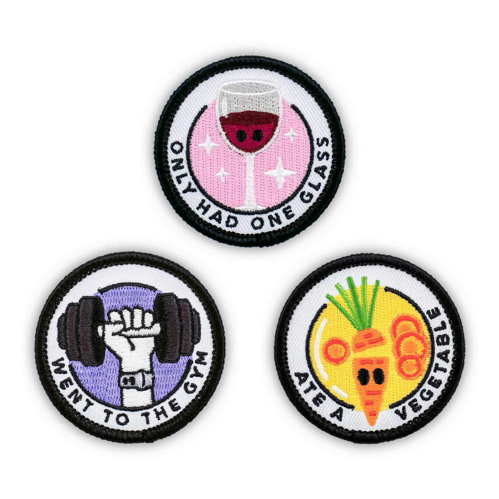 Winks For Days Adult Merit Badge Patches Embroidered Iron-On Patch Sets 