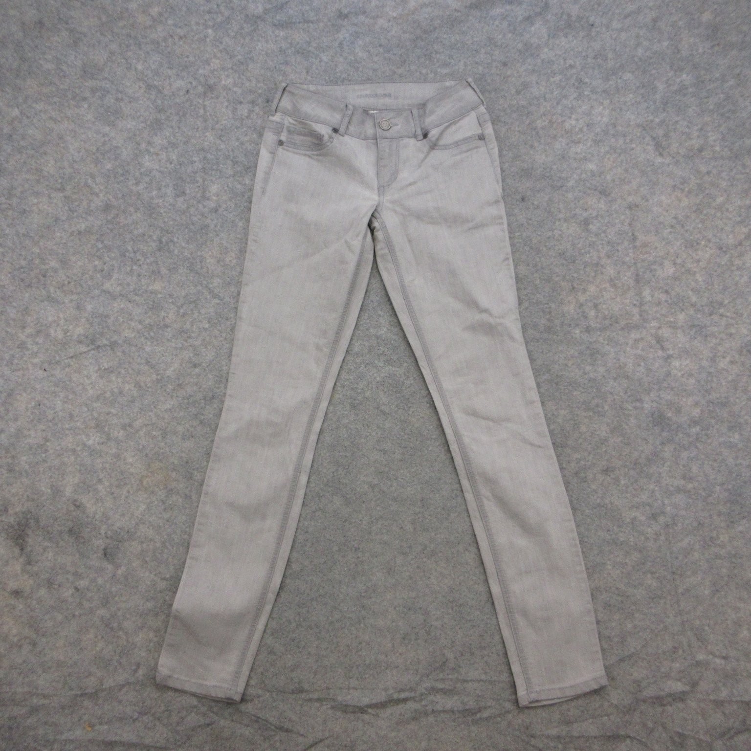 Maurices Women\'s Gray Jeans S-R Small Regular Stretch Skinny Denim