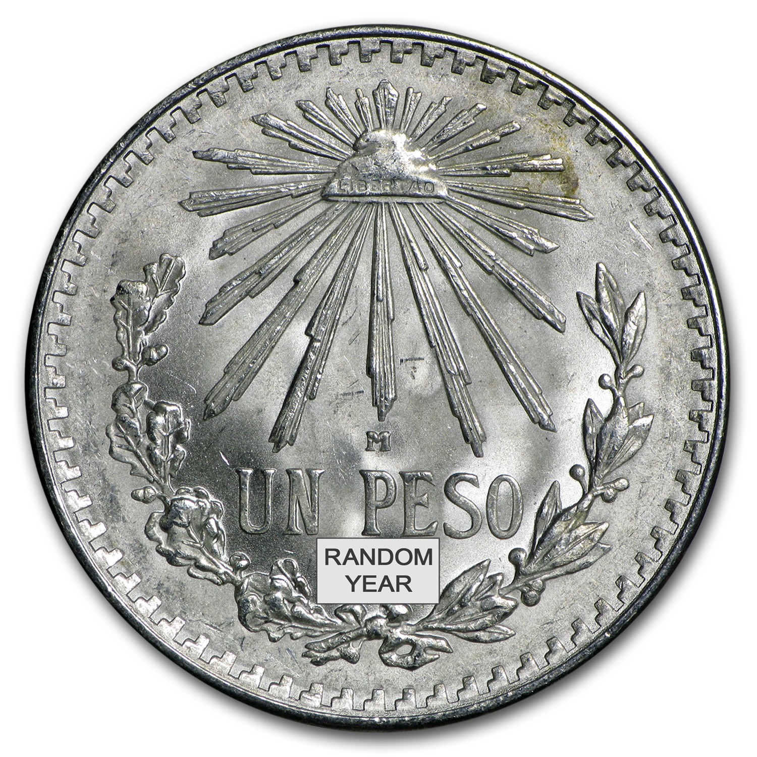 1920-1945 Silver Mexican 1 Peso Cap & Rays BU 1920-1945 Silver Mexican 1 Peso Cap & Rays BU