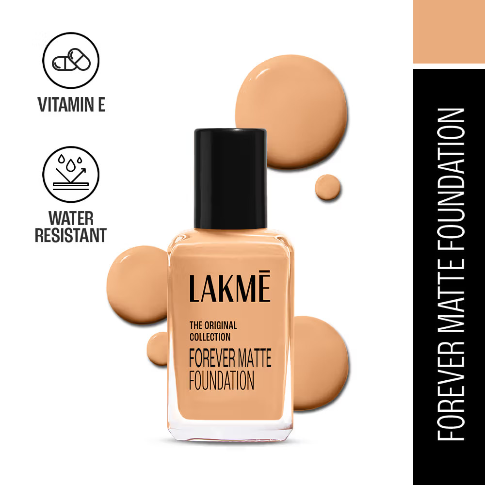 Lakme Forever Matte Foundation Superior Coverage, Vitamin E Multishade 