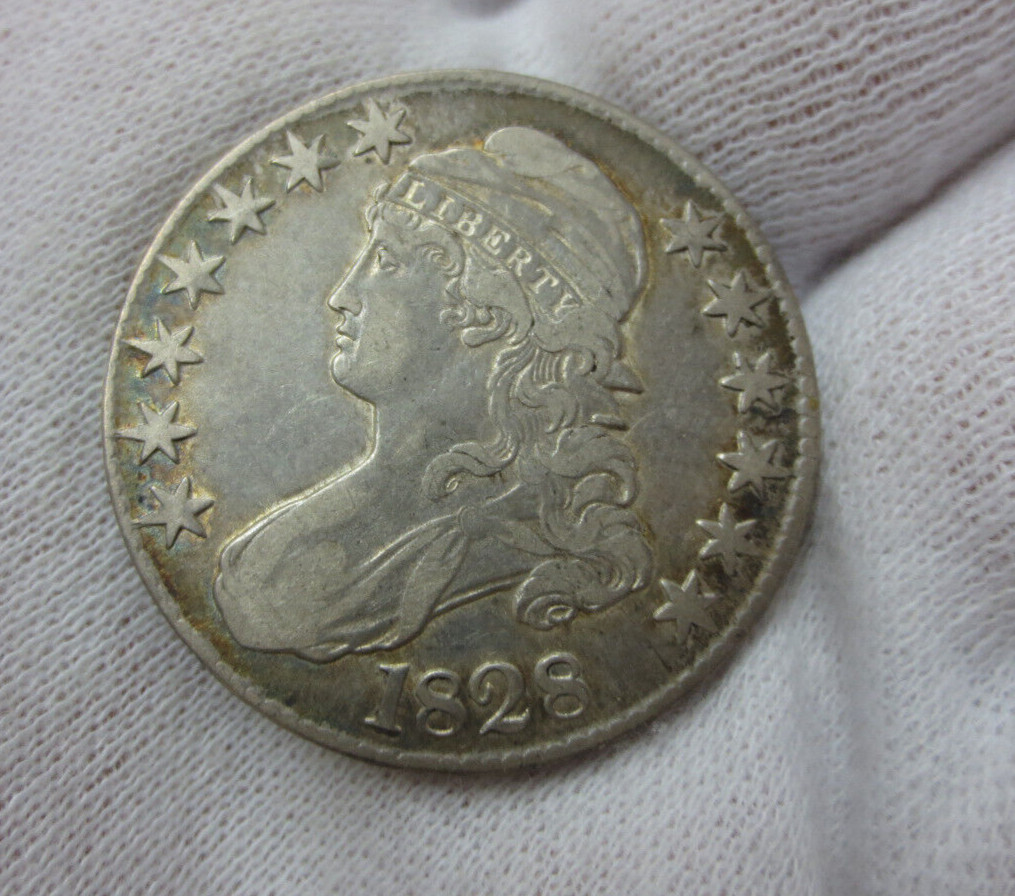 1828 (Curl Base, No Knob 2) Bust Half Dollar (Set Break)