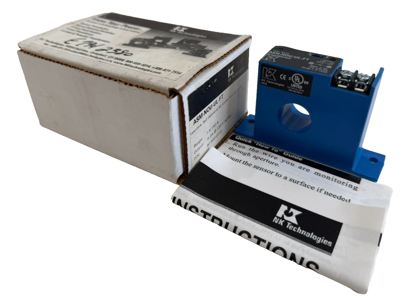 NEW NK TECHNOLOGIES ASM-NOU-UL-FT AC CURRENT SWITCH 1.5-150A RANGE ASMNOUULFT NEW NK TECHNOLOGIES ASM-NOU-UL-FT AC CURRENT SWITCH 1.5-150A RANGE ASMNOUULFT