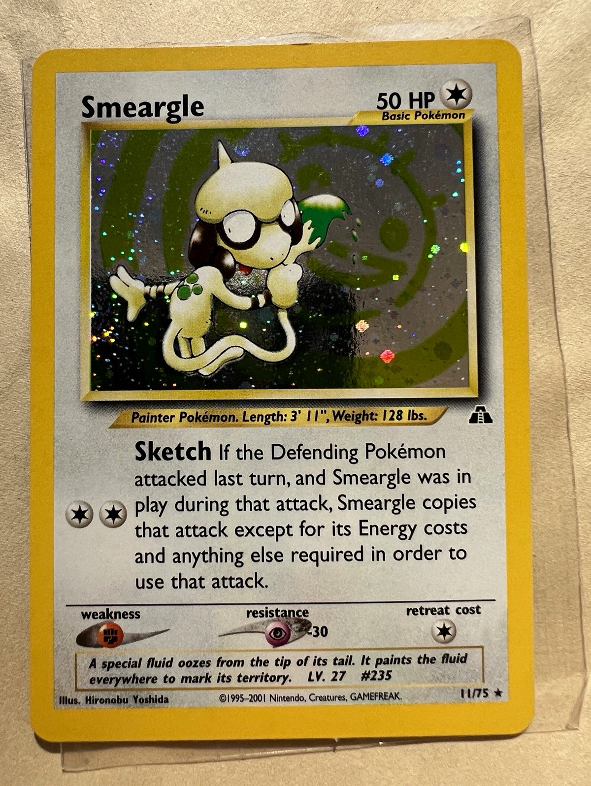 Pokemon TCG Smeargle 11/75 Neo Discovery Holo Rare English