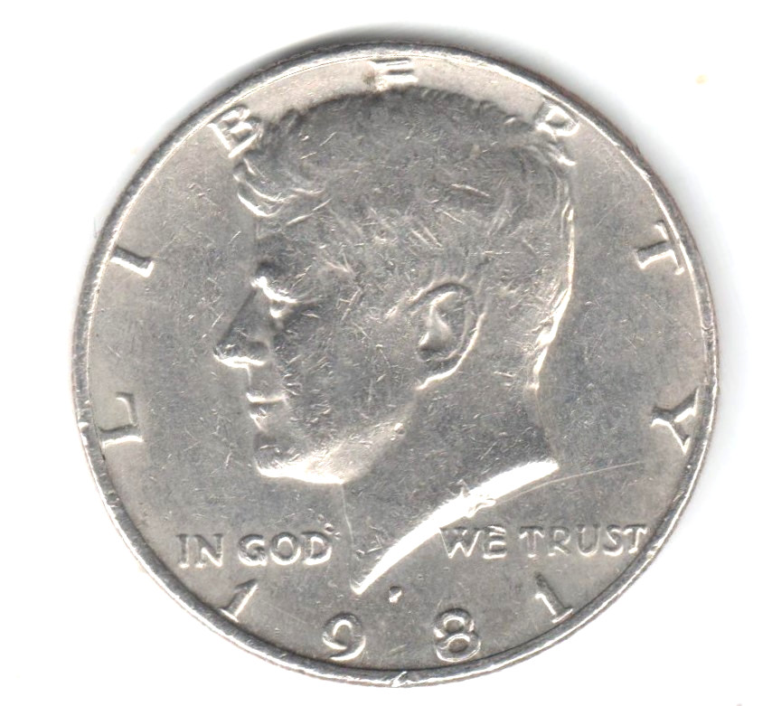 1981 P KENNEDY HALF DOLLAR  AVERAGE CIRCULATED **FREE SHIPPING**