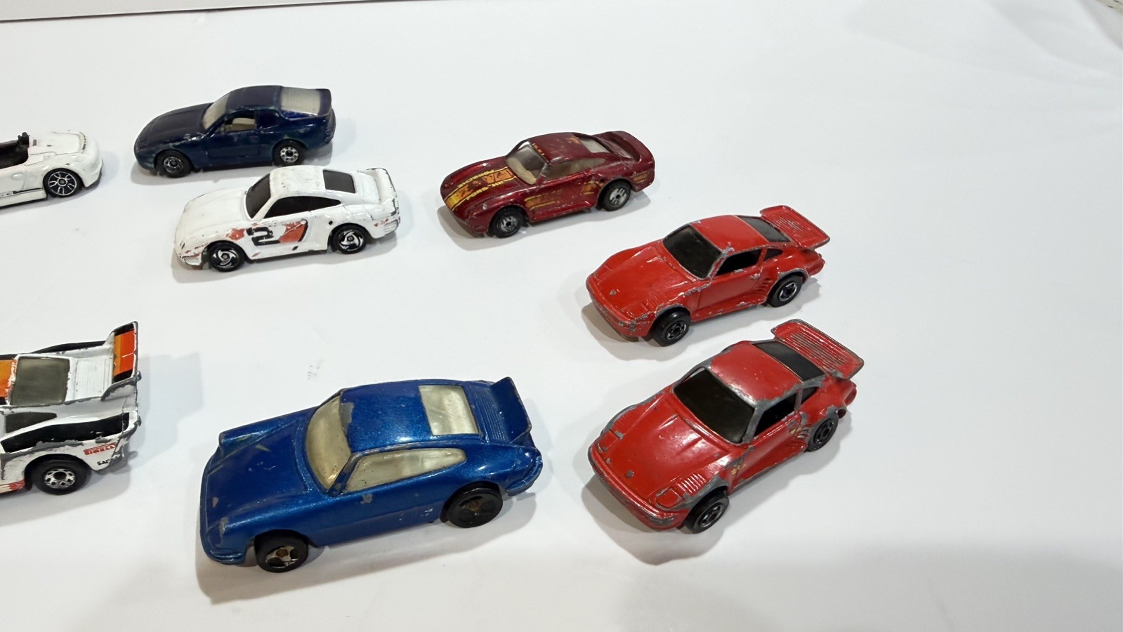 Vintage Hot Wheel/matchbox  Porsches, Mixed Lot Of 9 , 70s 80s 