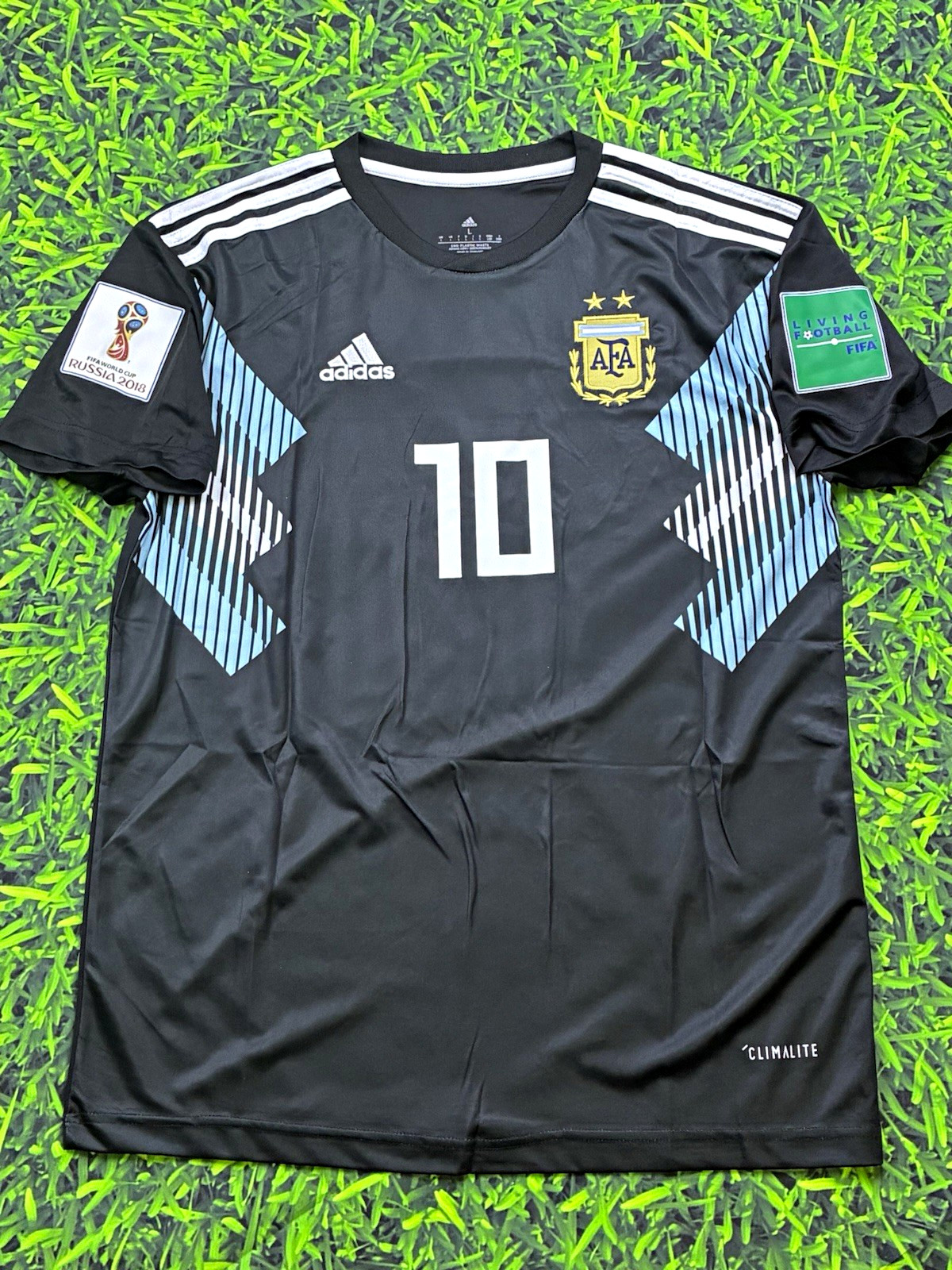 adidas Argentina Lionel Messi #10 Soccer Jersey Shirt retro  M 2018 WC