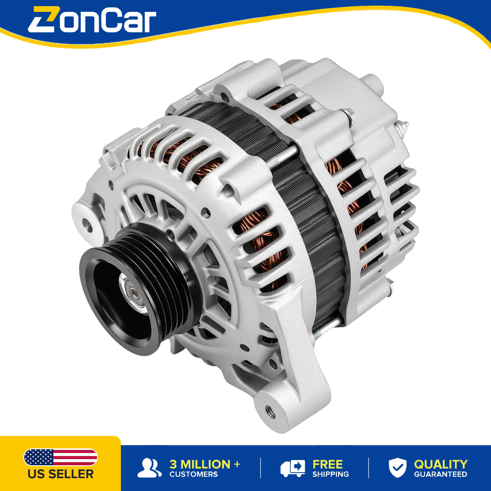 Alternator For 2003-2004 Nissan Frontier 2003-2004 Nissan Xterra 3.3L 11027N