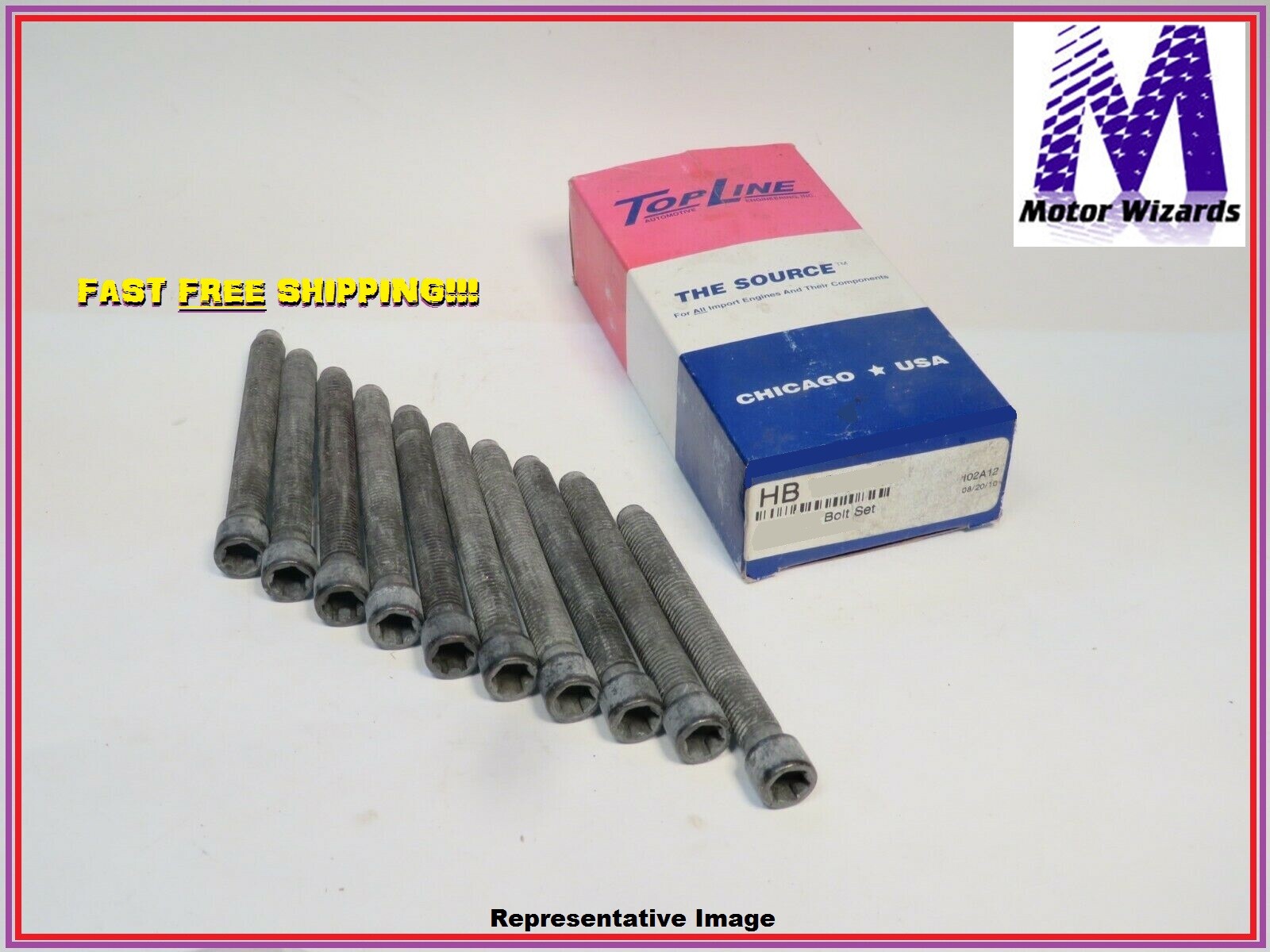 TOPLINE HBIS7 Premium Cylinder Head Bolt Set Fits Isuzu 2.3L 2.6L 1986-97