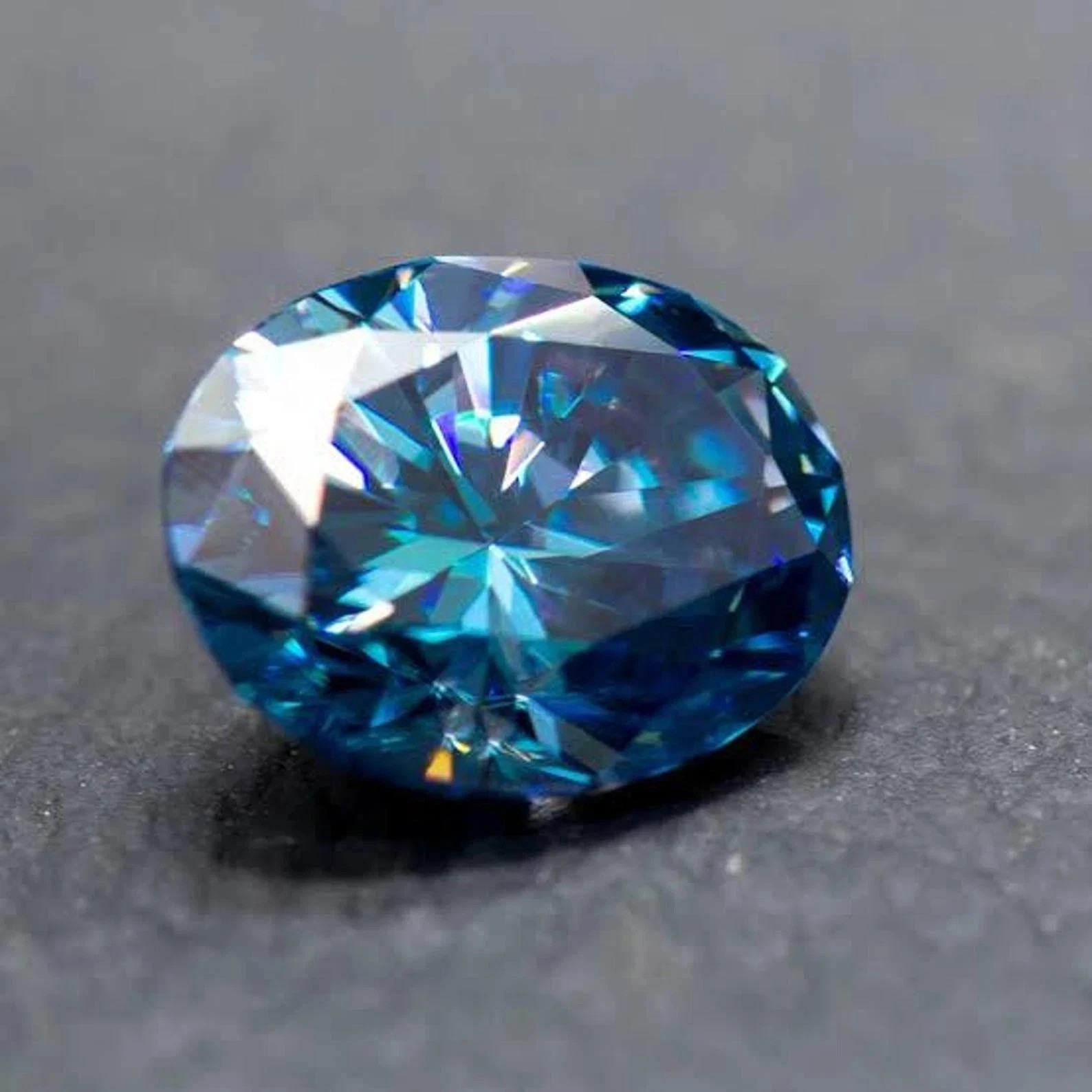 Natural Blue Diamond 2.70 CT 1 Pcs 8x10 MM Oval Cut VVS1 D Grade Certified A1