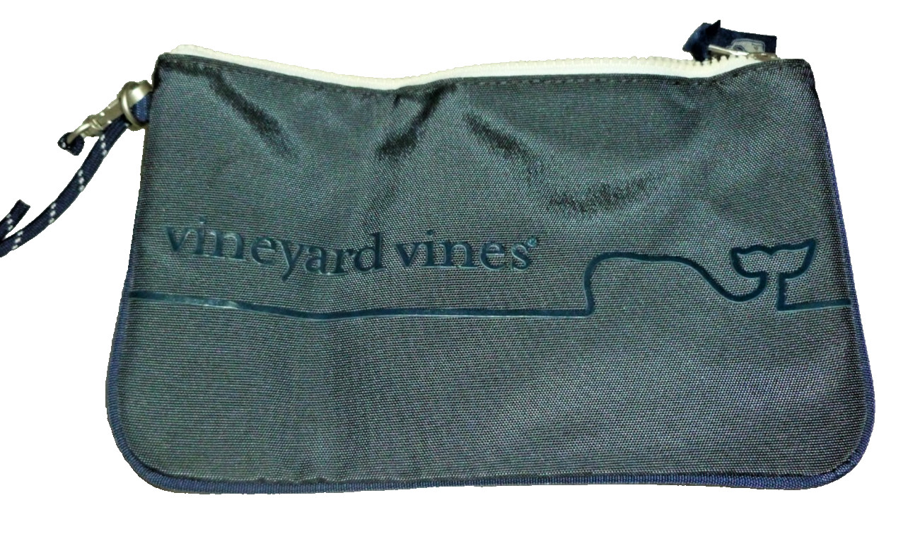 Vineyard Vines Blue Cosmetic case, clutch, accessory bag Mske Up for Target NEW