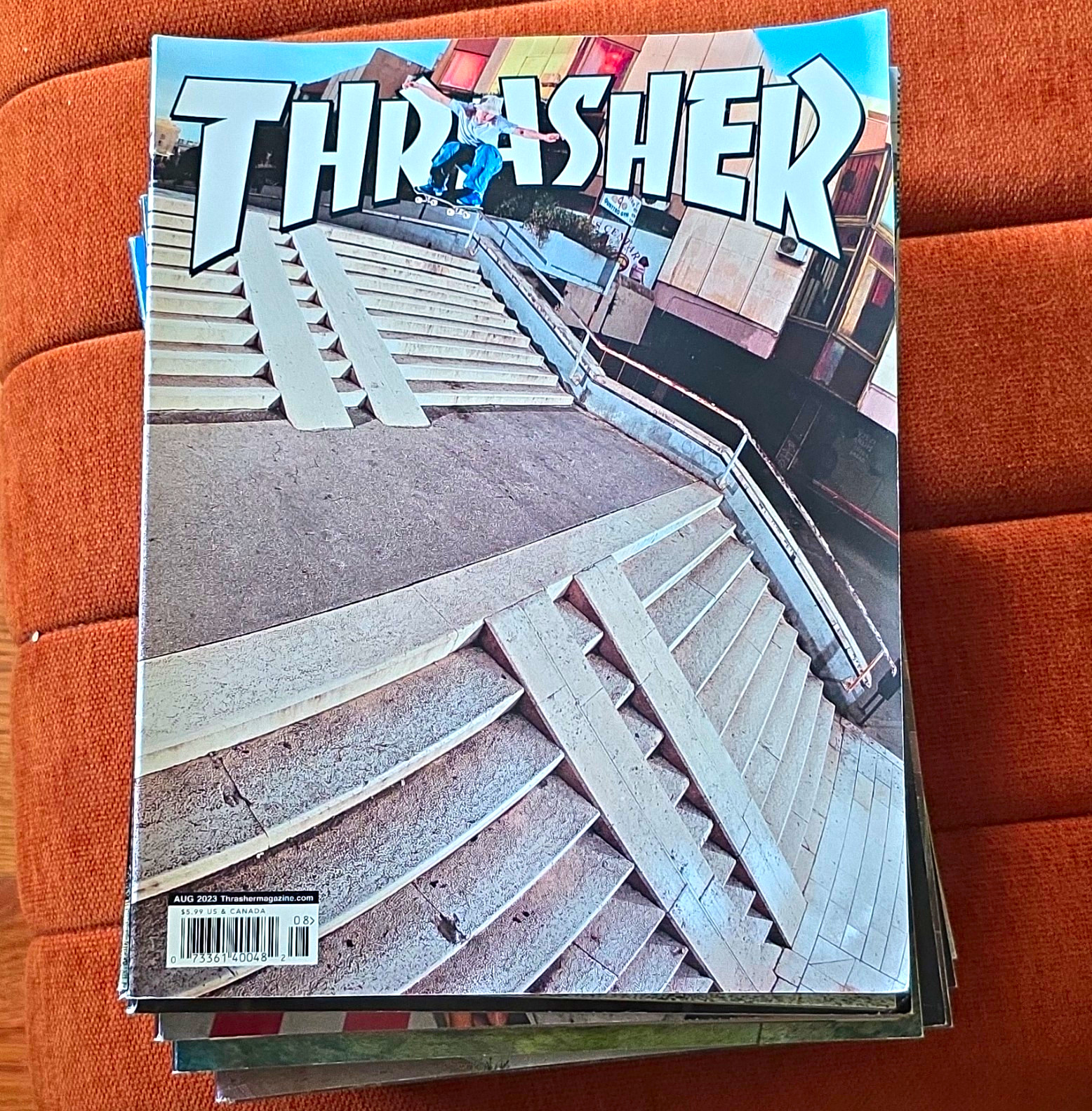 Thrasher Magazine August 2023 Issue #517 Skateboarding OJ Wheels Back Cover