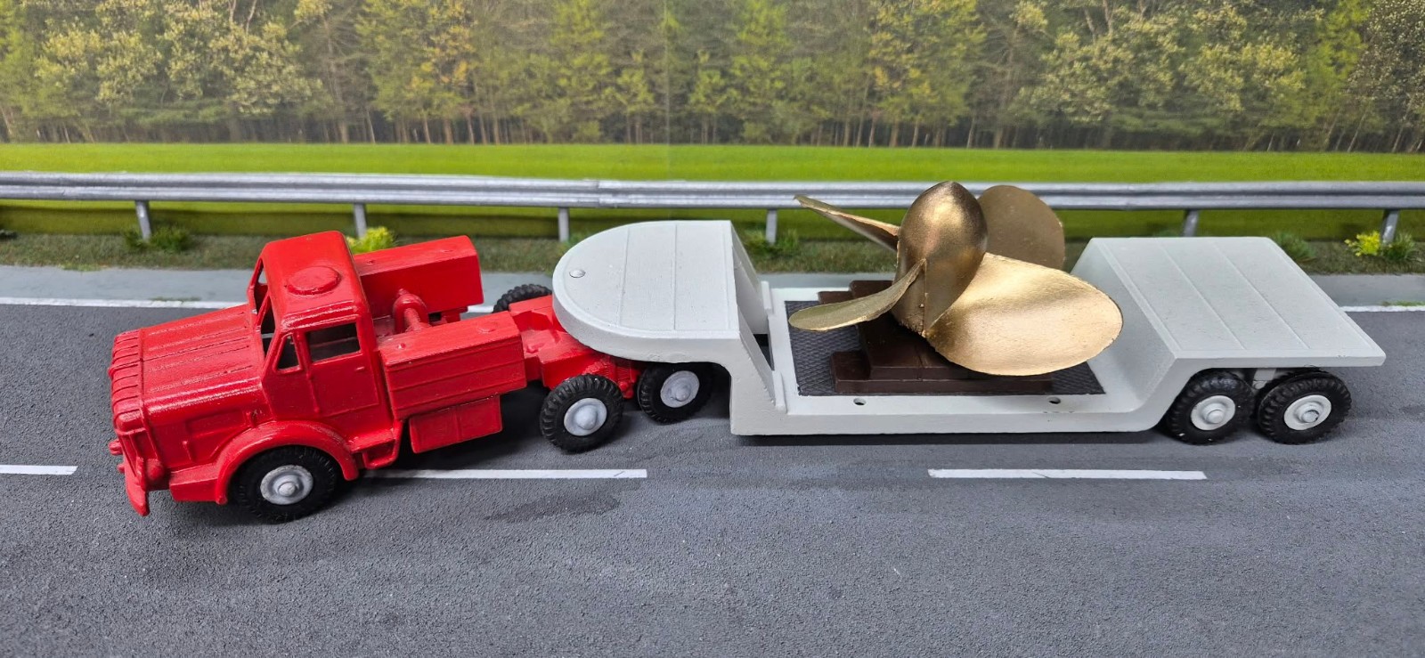 Dinky Toys Mighty Antar Low Loader Transport with Propeller loaded