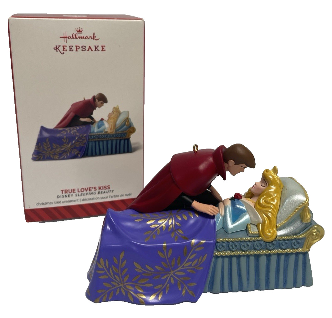 2014 Hallmark  Disney Aurora Sleeping Beauty True Love\'s Kiss Ornament & Box