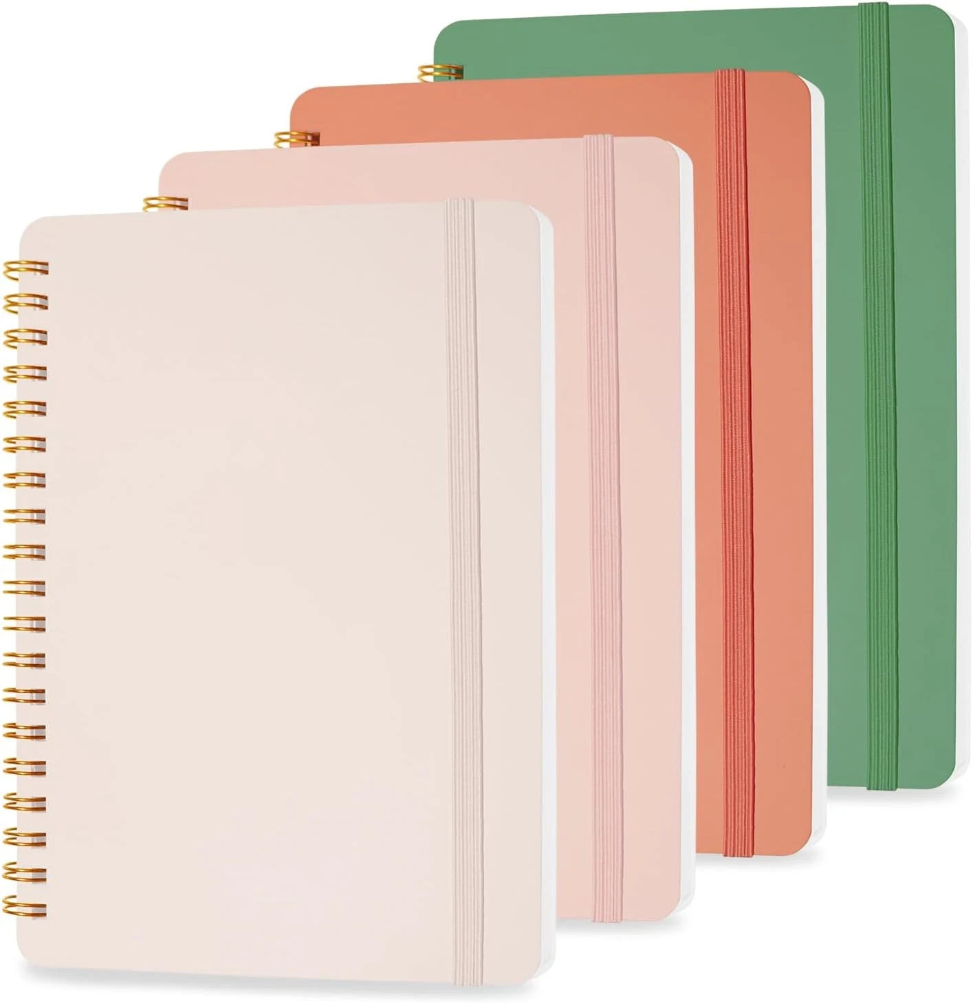 4 Pack 5x7 Spiral Notebooks Hardcover Lined Journal for Work School Office
