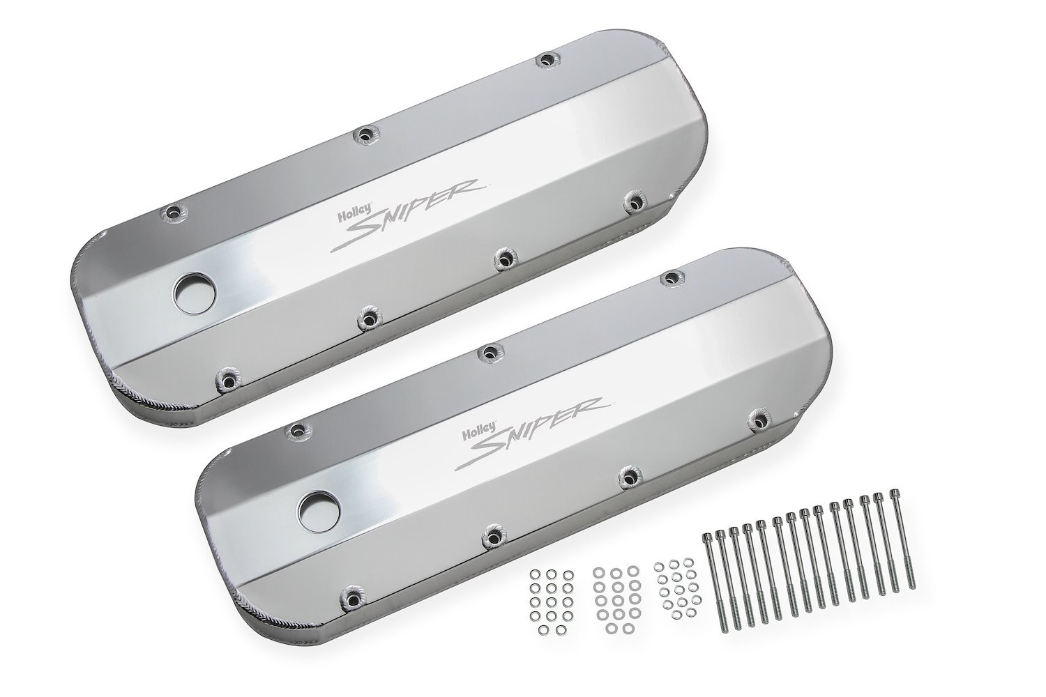 Holley 890002 Fabricated Aluminum Valve Covers