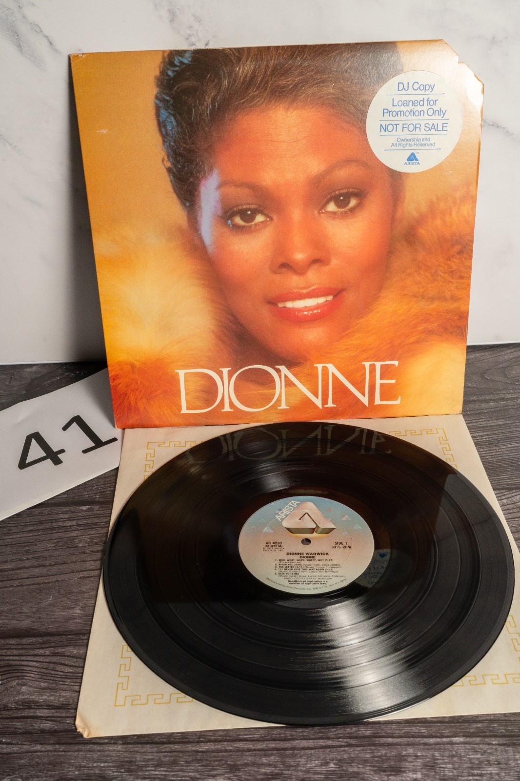 Dionne Warwick Dionne LP 1979 Arista AB 4230 Promo DJ Copy AZ Mastered VG+