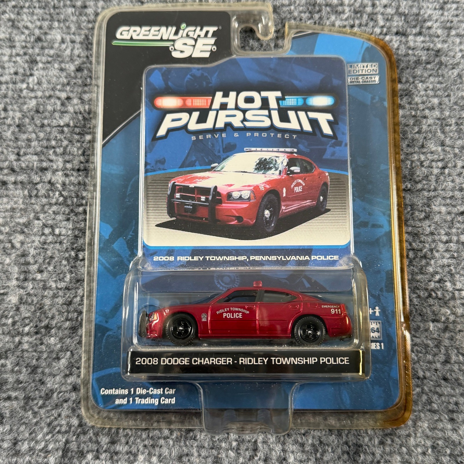 GreenLight 2008 Dodge Charger Ridley Township Police 1:64 Red Hot Pursuit SE GreenLight 2008 Dodge Charger Ridley Township Police 1:64 Red Hot Pursuit SE