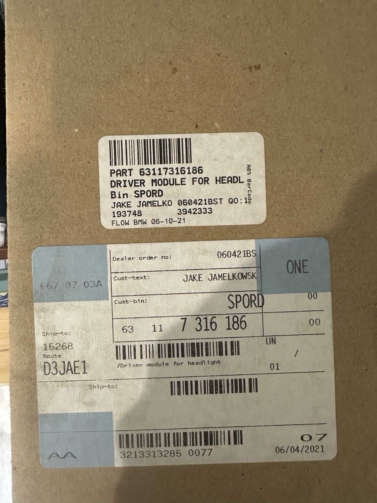 OEM BMW Xenon Control Unit Module 63117317408 NEW OEM BMW Xenon Control Unit Module 63117317408 NEW
