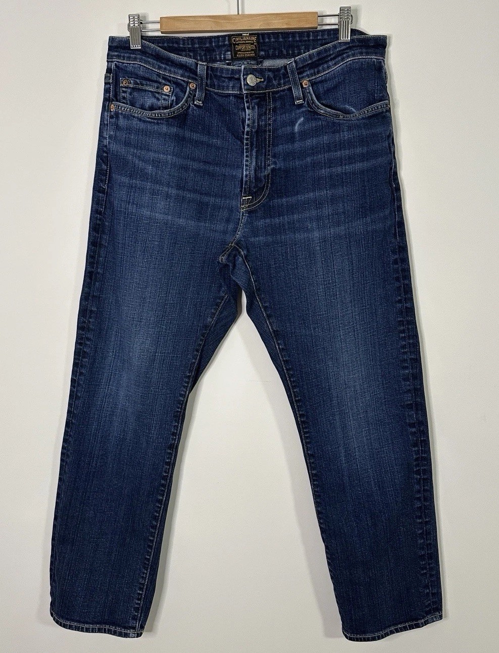 Civilianaire Allen Edmonds Dean Mens Regular Straight Jeans 36x27.5 Dark Wash US