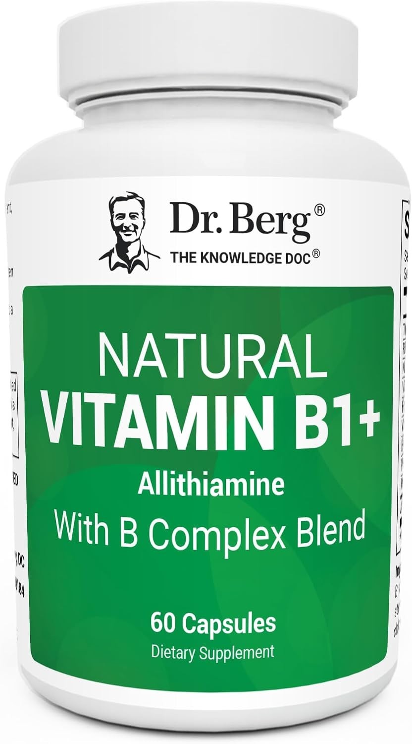 Dr. Berg Natural Vitamin B1 B6 B12 Complex - Allithiamine Vitamin B1 Supplement