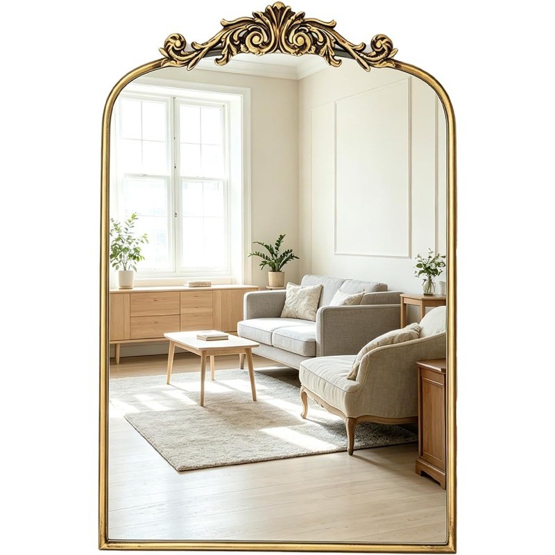 Mirror Gold Baroque Mirror Antique 16x24 Inches