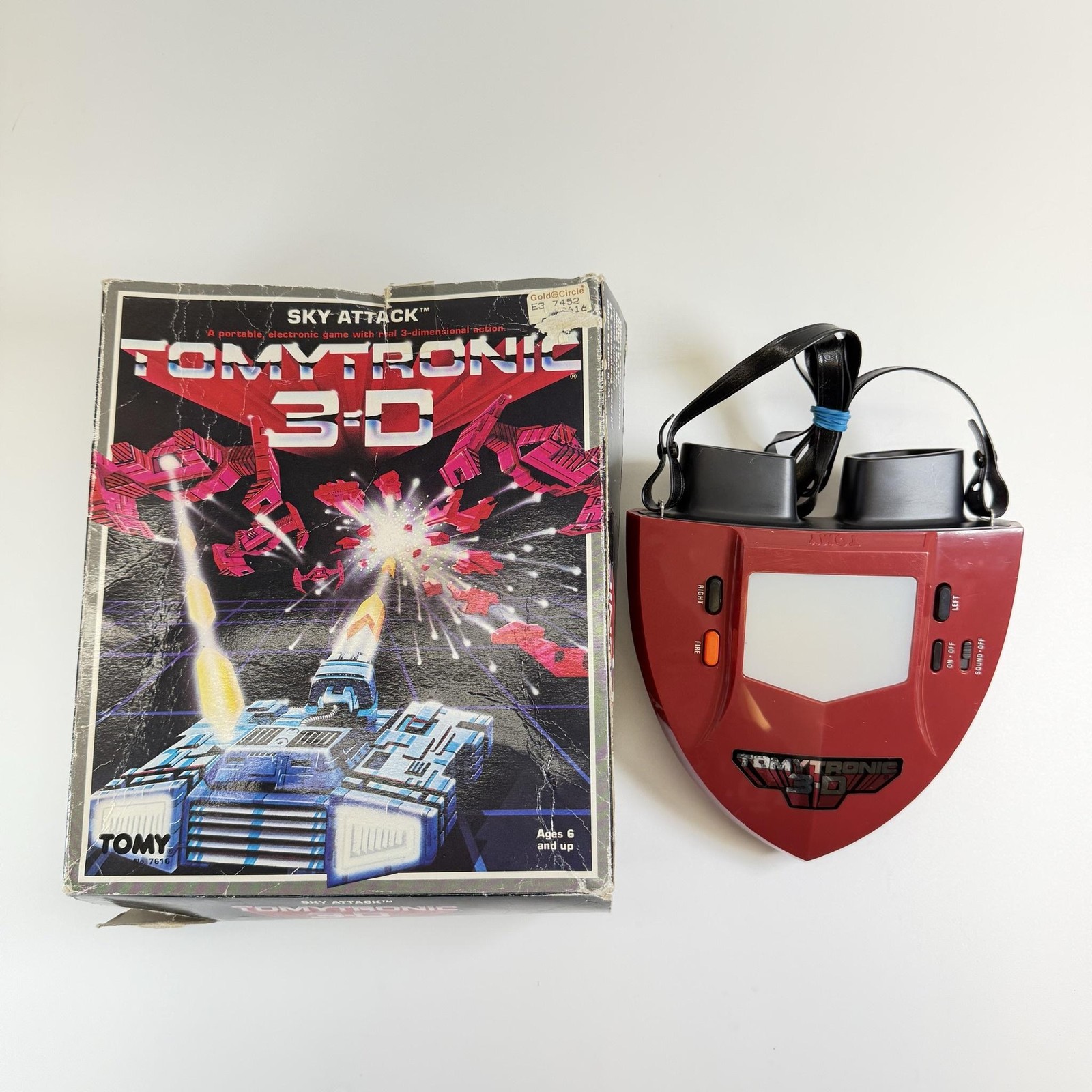 Vintage TOMY Tomytronic 3-D Sky Attack Electronic Handheld Game Red Box Japan