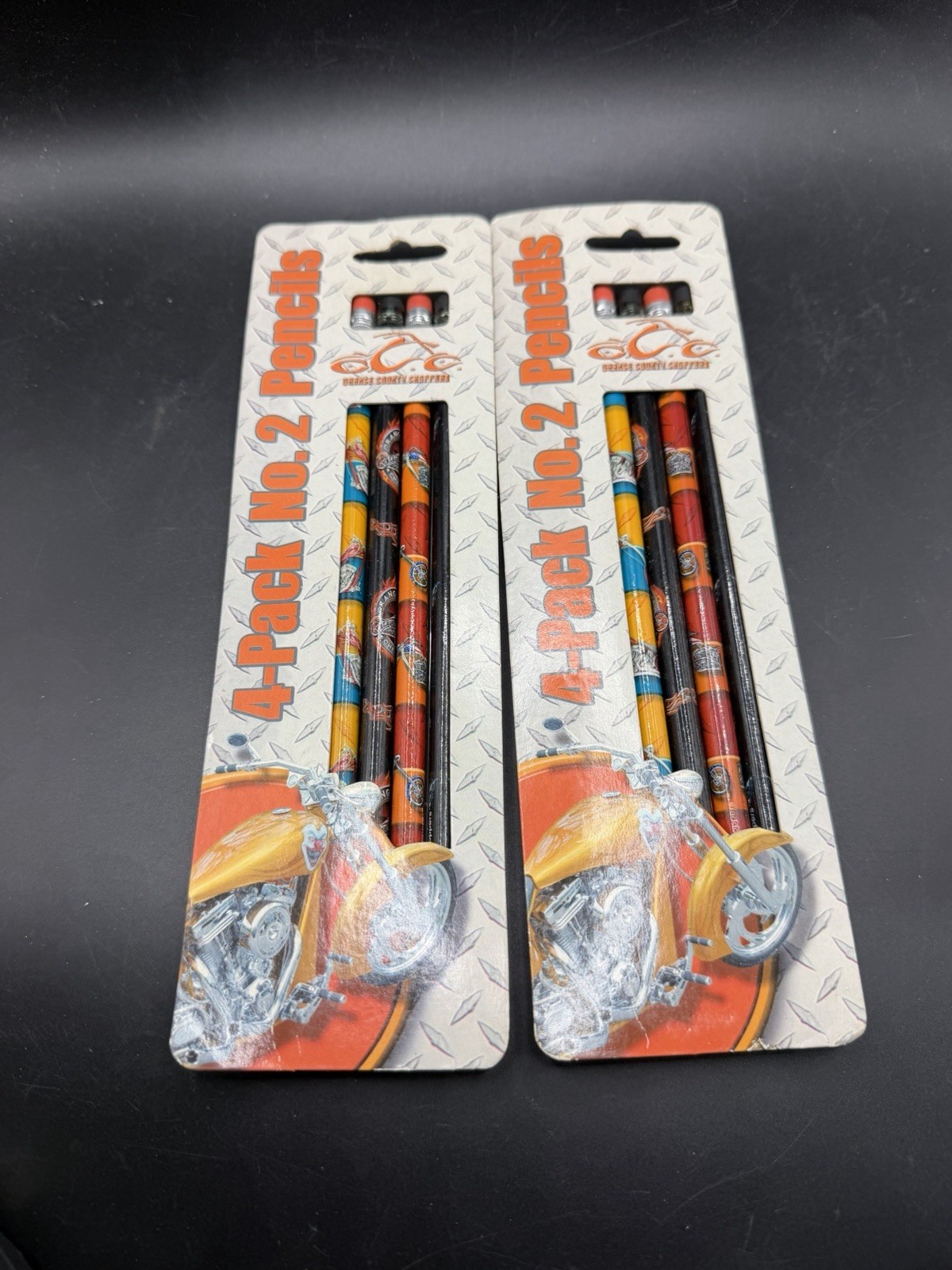 2 Packs Vintage 2003 Orange County Choppers OCC No. 2 Pencils Sealed 