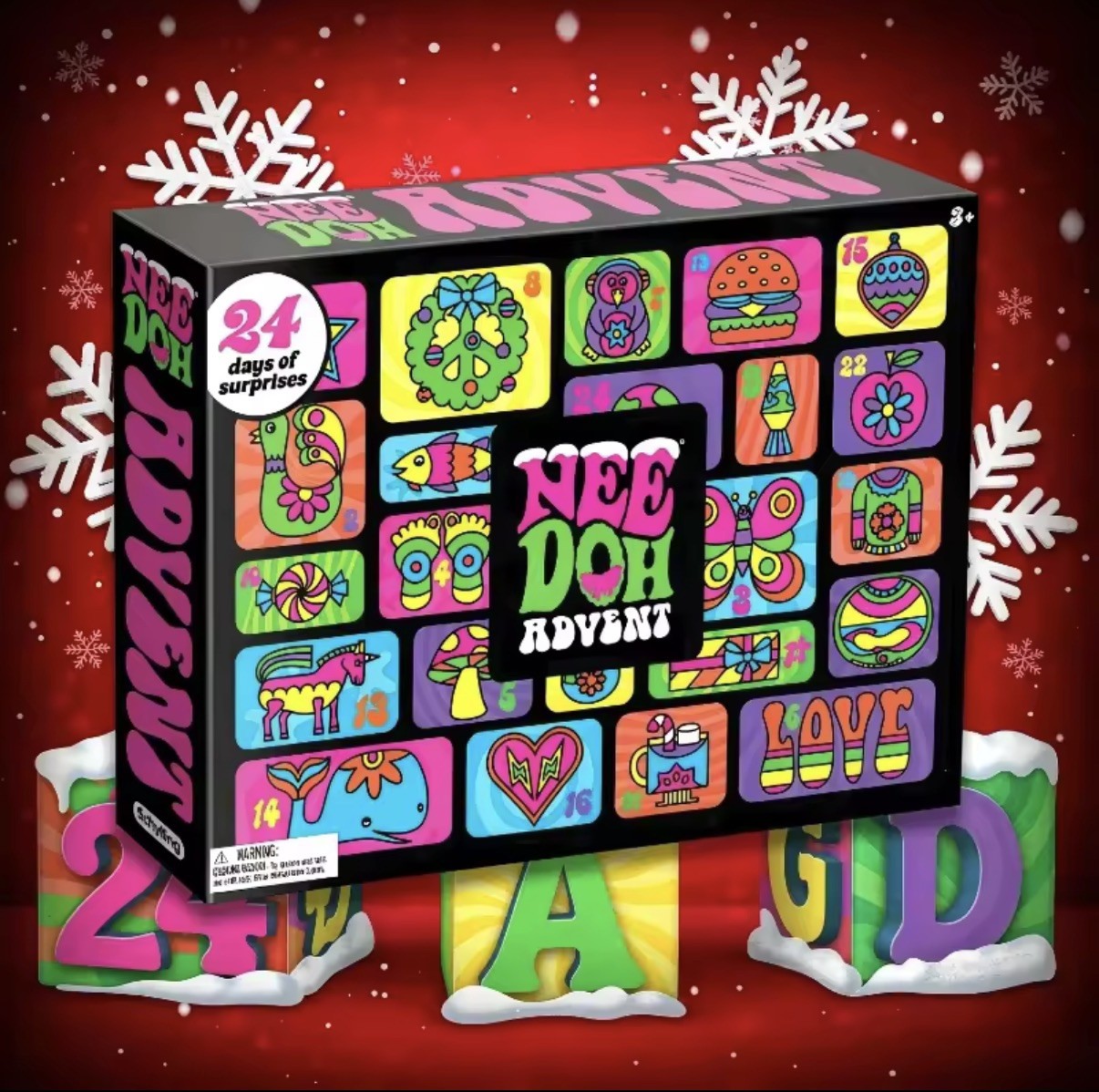 Limited Needoh 24 Day Christmas Advent Calendar Mini Squishy Toys Perfect Gift  