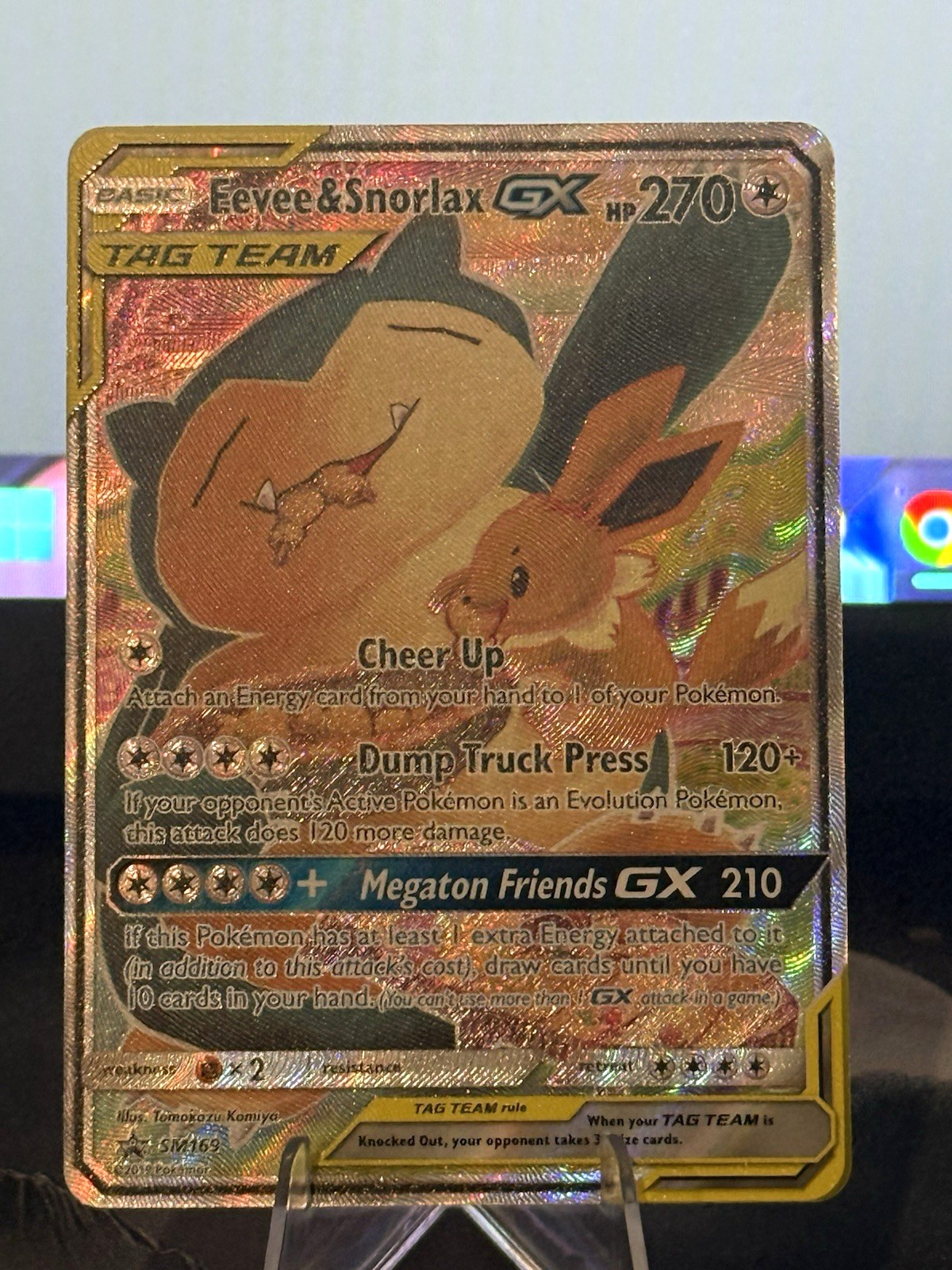 Pokemon Eevee & Snorlax GX SM169 TAG TEAM Promo READ DESCRIPTION