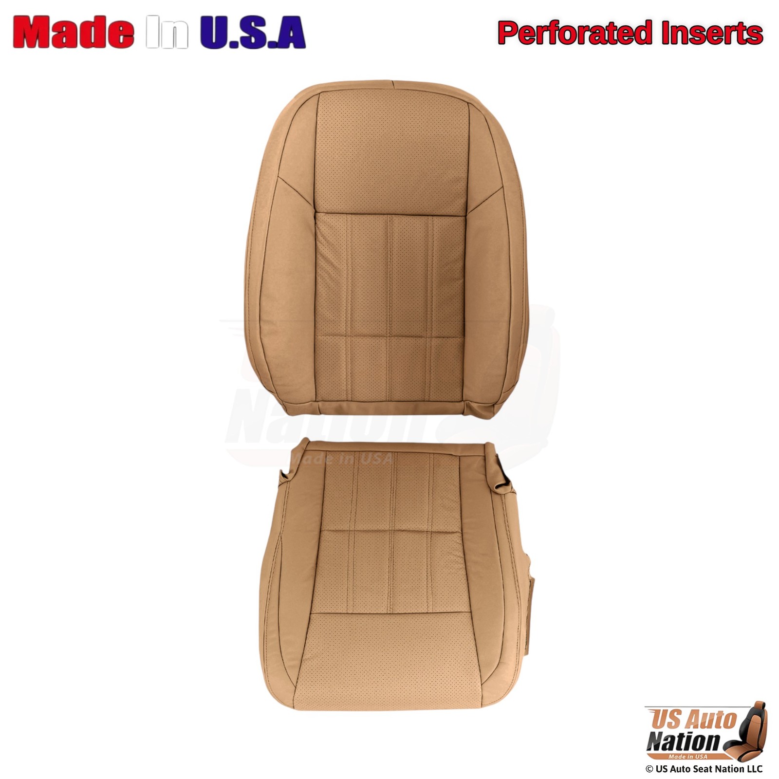 2016-2018 Fits Lexus ES350 Leather Perf. Front Driver Side Seat Covers Flaxen