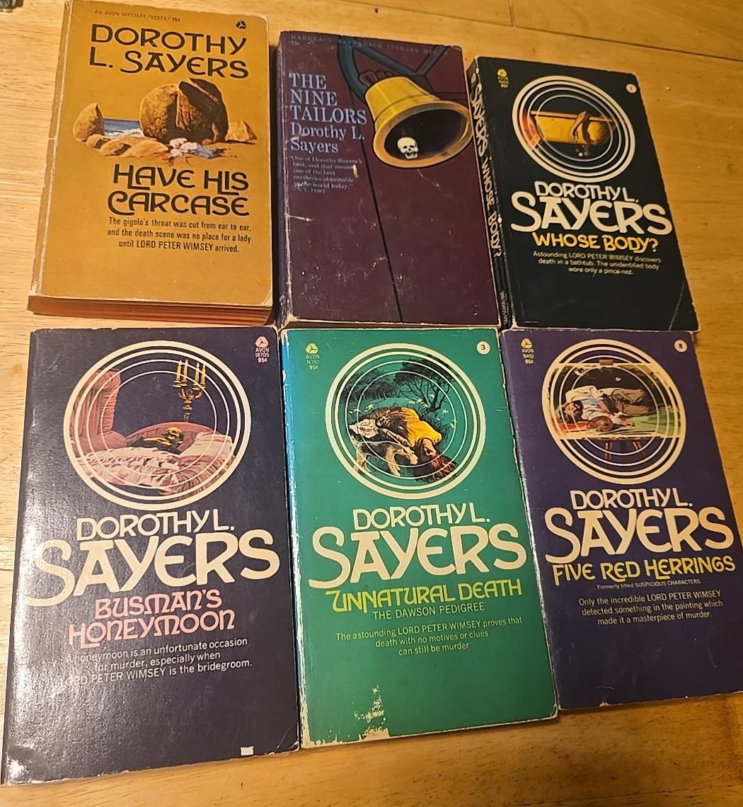 Dorothy L. Sayers Lord Peter Wimsey Mystery Paperback Lot of 6 Avon Vintage Dorothy L. Sayers Lord Peter Wimsey Mystery Paperback Lot of 6 Avon Vintage