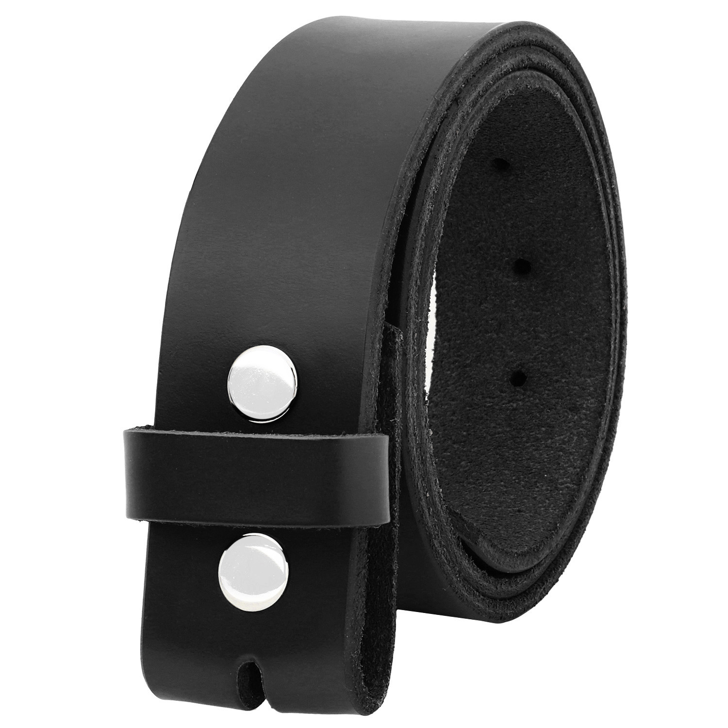 Falari Replacement One Piece Leather Belt Strap Without Buckle Snap Strap 1.5in