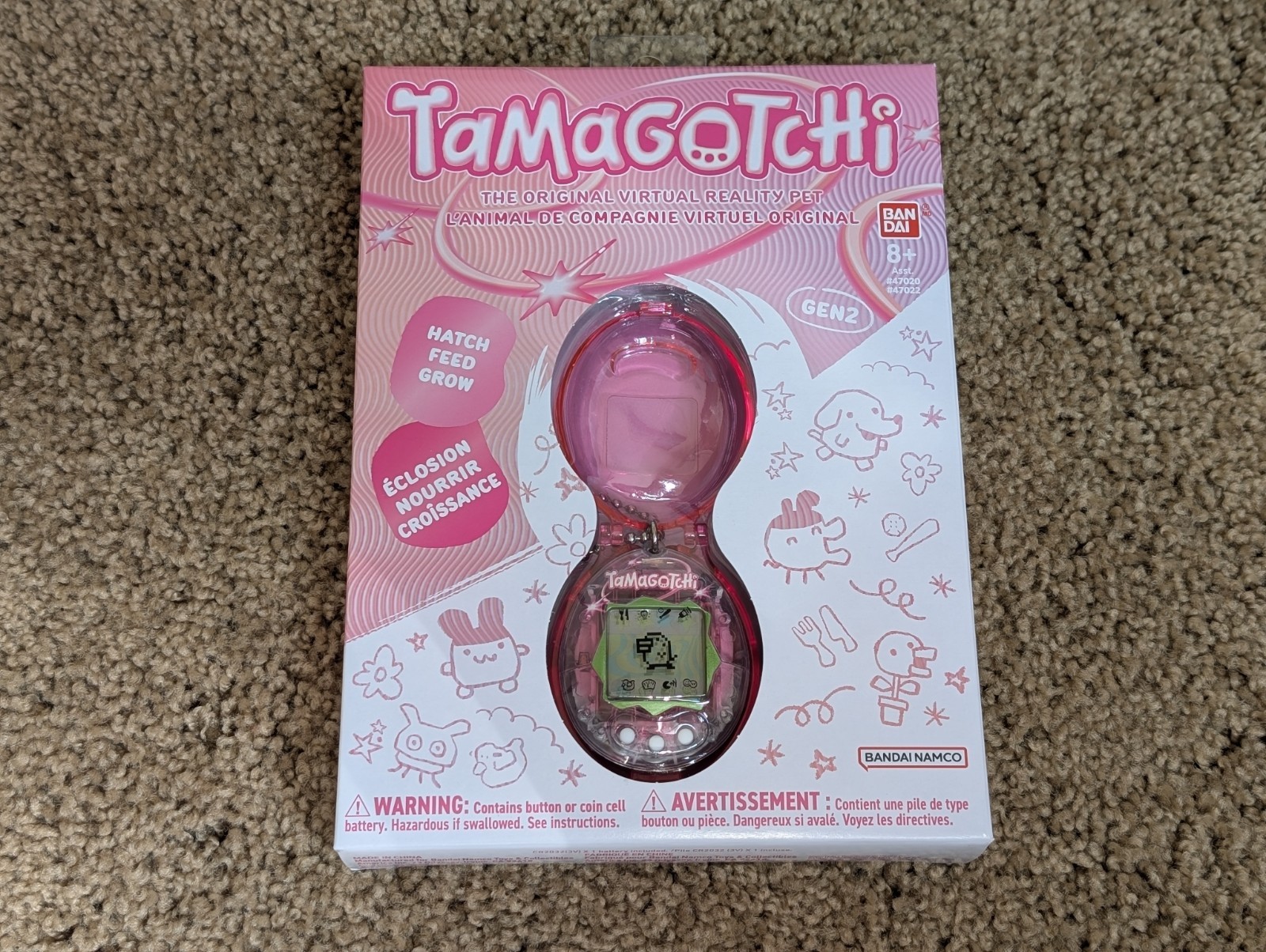 Bandai Tamagotchi Original Gen 2 Celebration Y3K Raspberry Original Virtual Pet