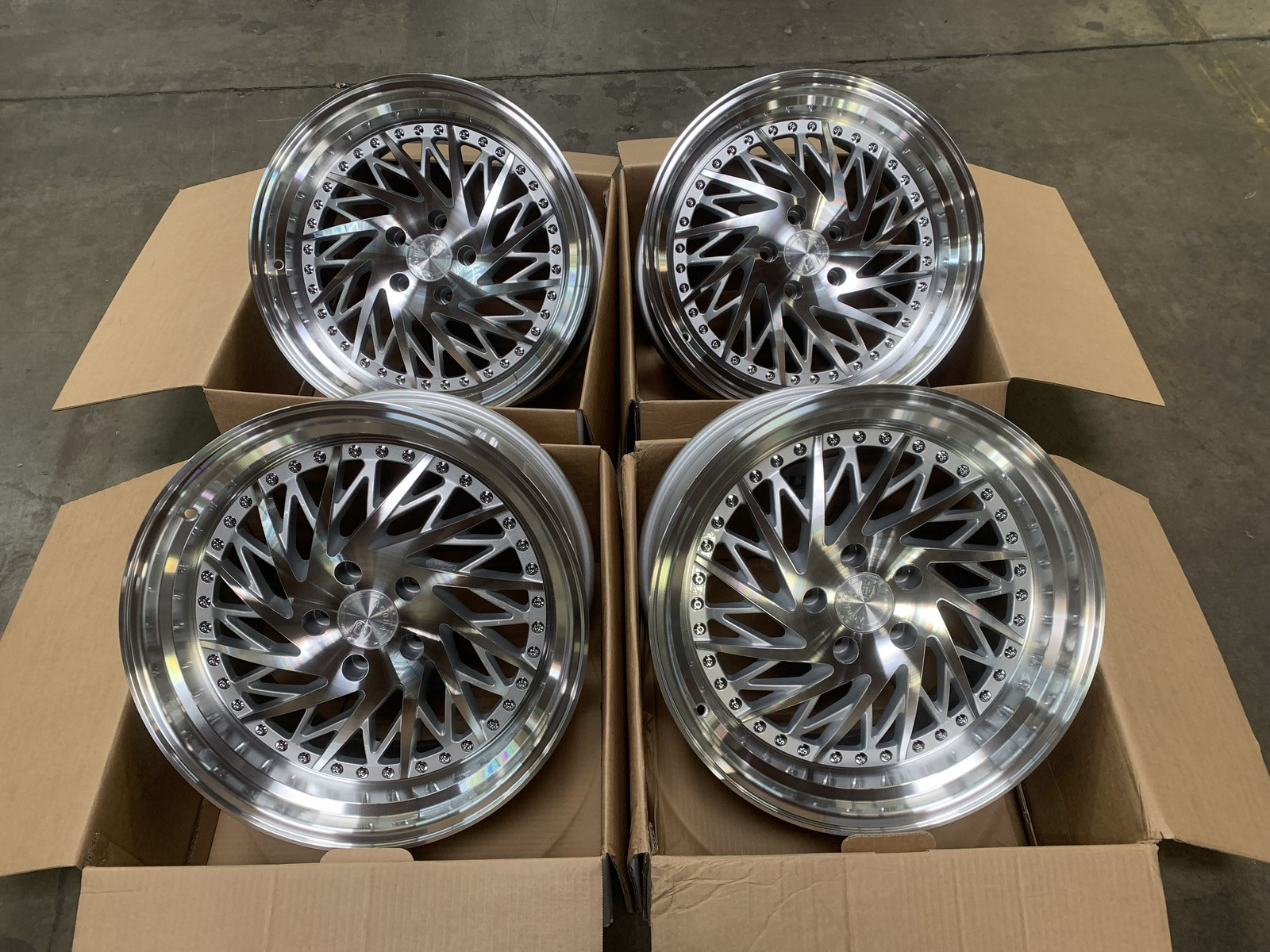 18x9.5 +30 | Aodhan  DS03  5x114.3 Silver w/Machined Face  Wheels  (Used Set)