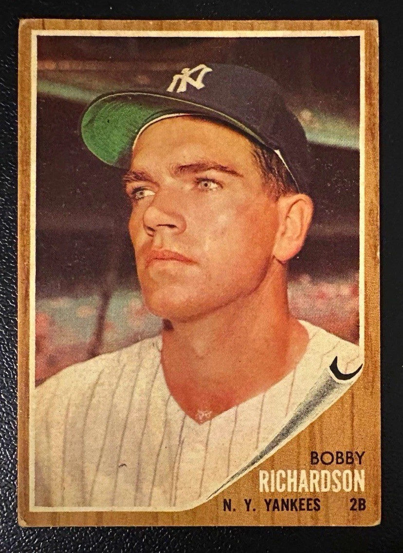 Topps 1962 Topps Bobby Richardson  (small ink spot)  Yankees #65 Baseball Card