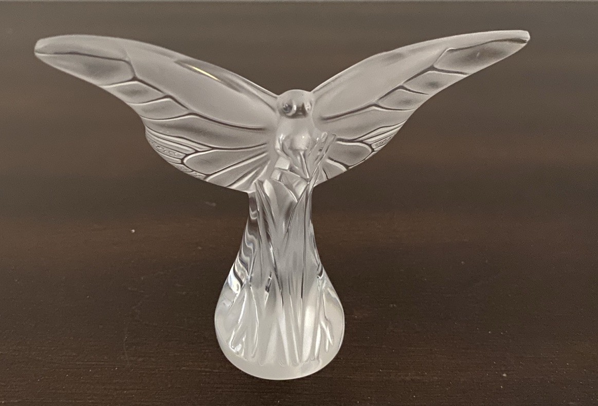 Lalique France Crystal Butterfly Papillion Figurine 3” (Retired) Signed