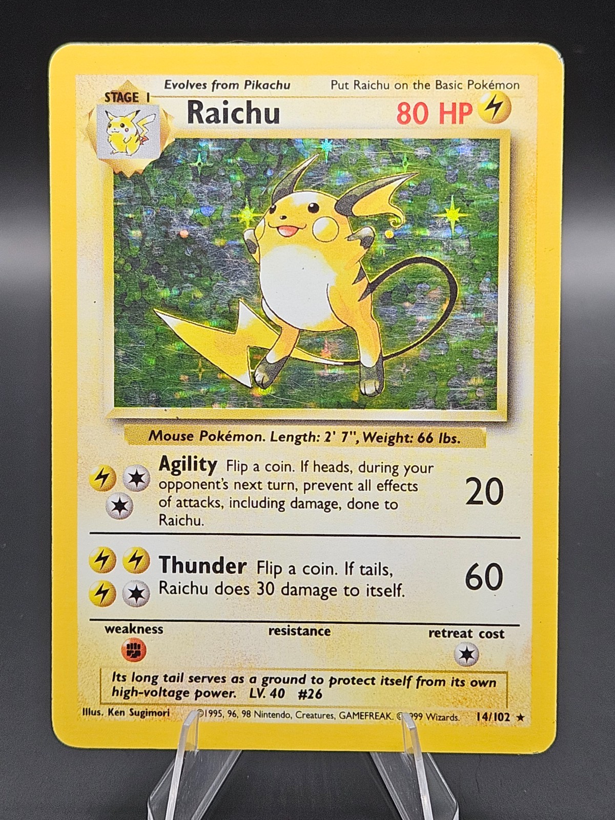 Raichu 14/102 Base Set Holo