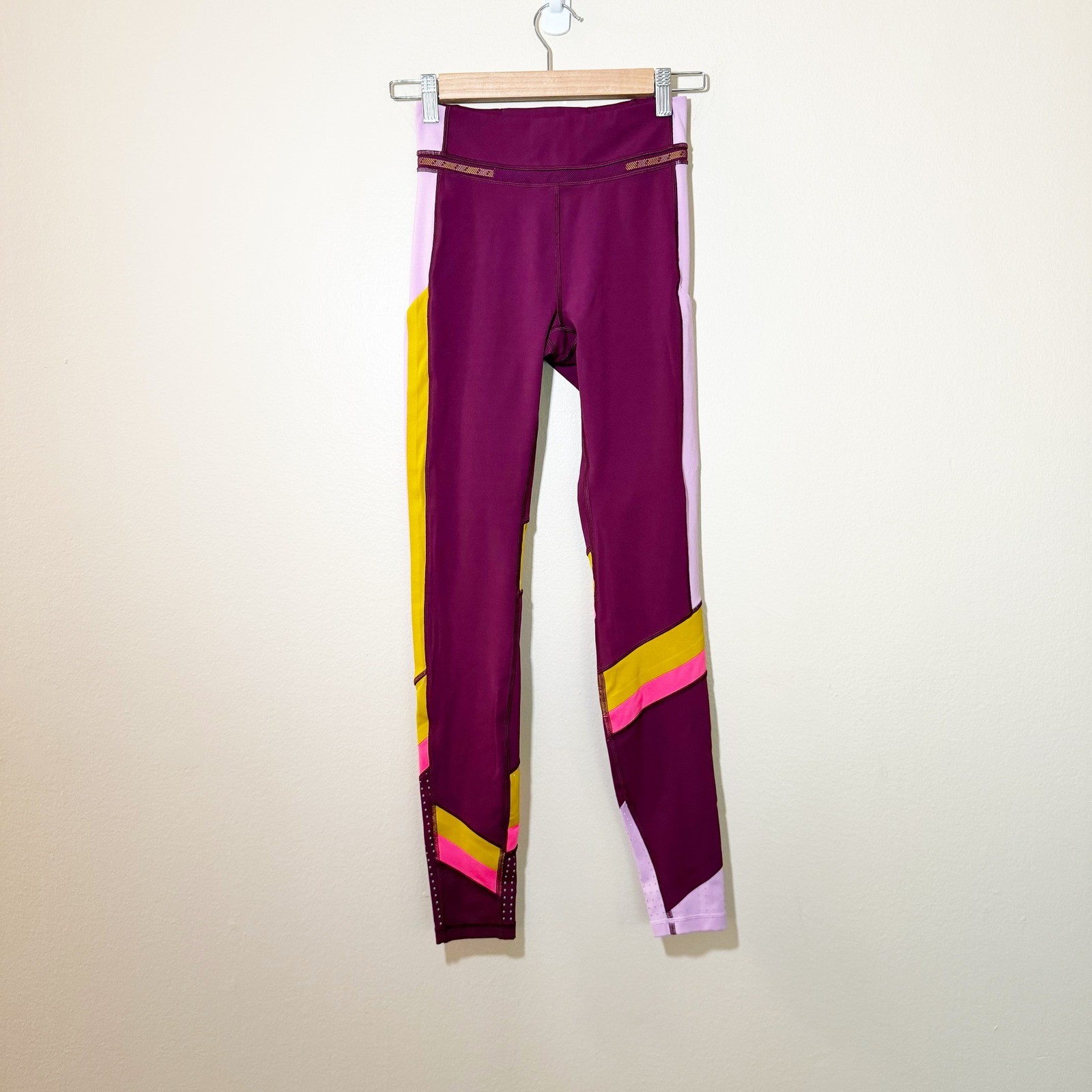 RARE Lululemon x Roksanda Break New Ground Tight Colorblock Leggings Size 4 Pink