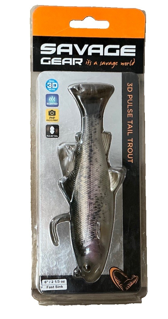 Savage Gear 3D Pulse Tail Trout Fast Sink 6” 2 1/3 oz. #3388
