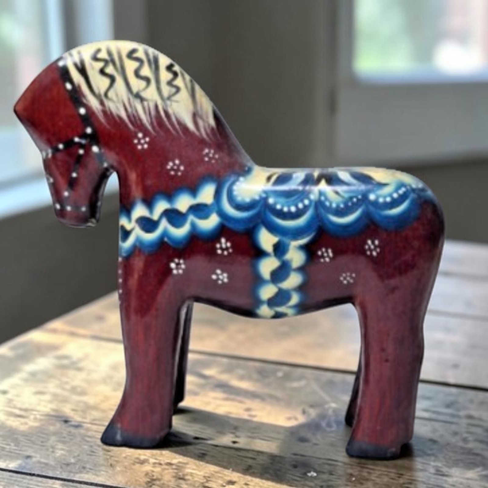 Vintage 1970 Swedish Dala Horse 5.5\ Vintage 1970 Swedish Dala Horse 5.5\
