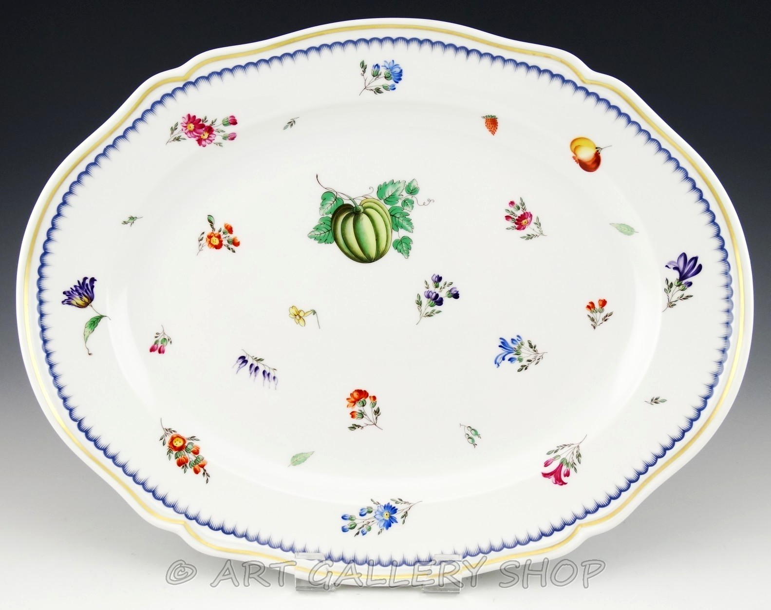 Richard Ginori 1735 ITALIAN FRUITS 15.5 LARGE OVAL SERVING PLATTER Antico Doccia