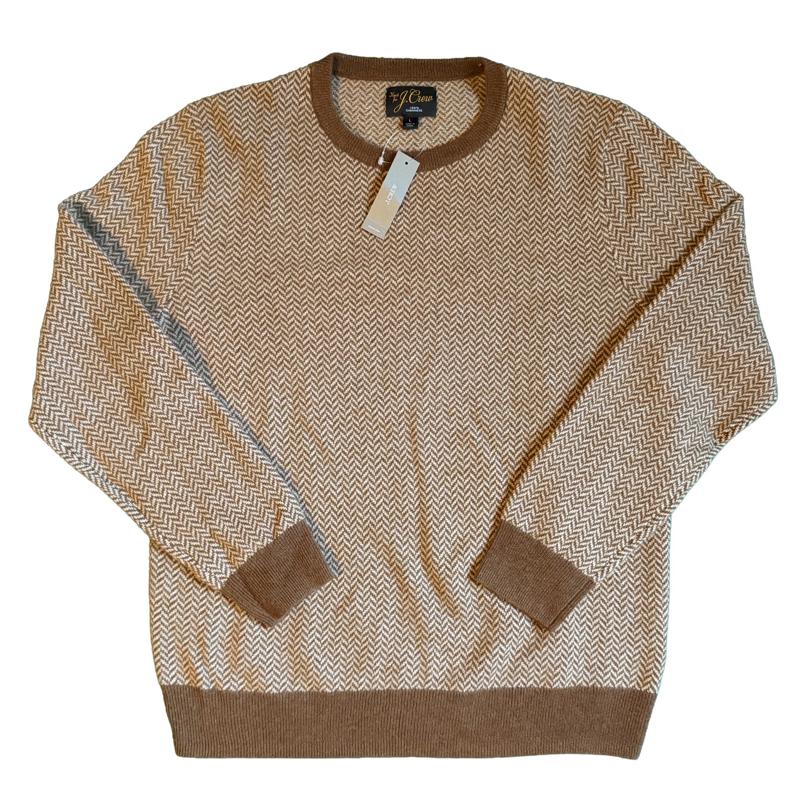 J.Crew Men’s Cashmere Sweater Size Large Crewneck Long Sleeve Pullover