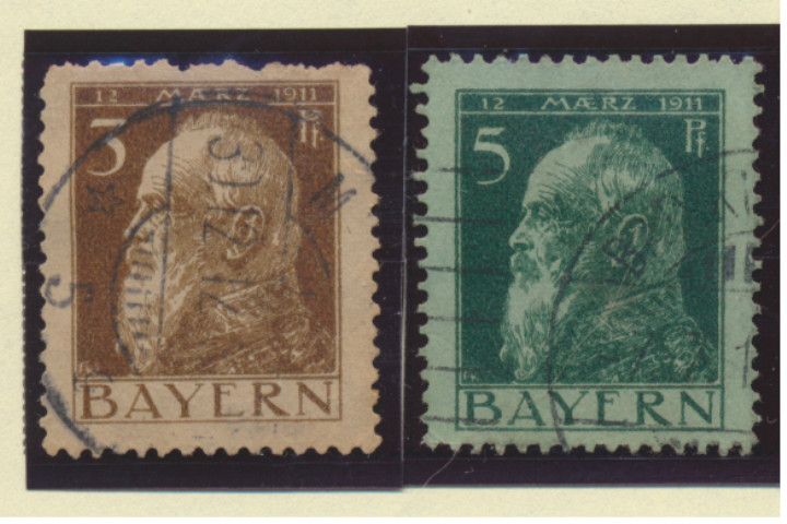 Bavaria Stamps Scott #77 To 79, Used