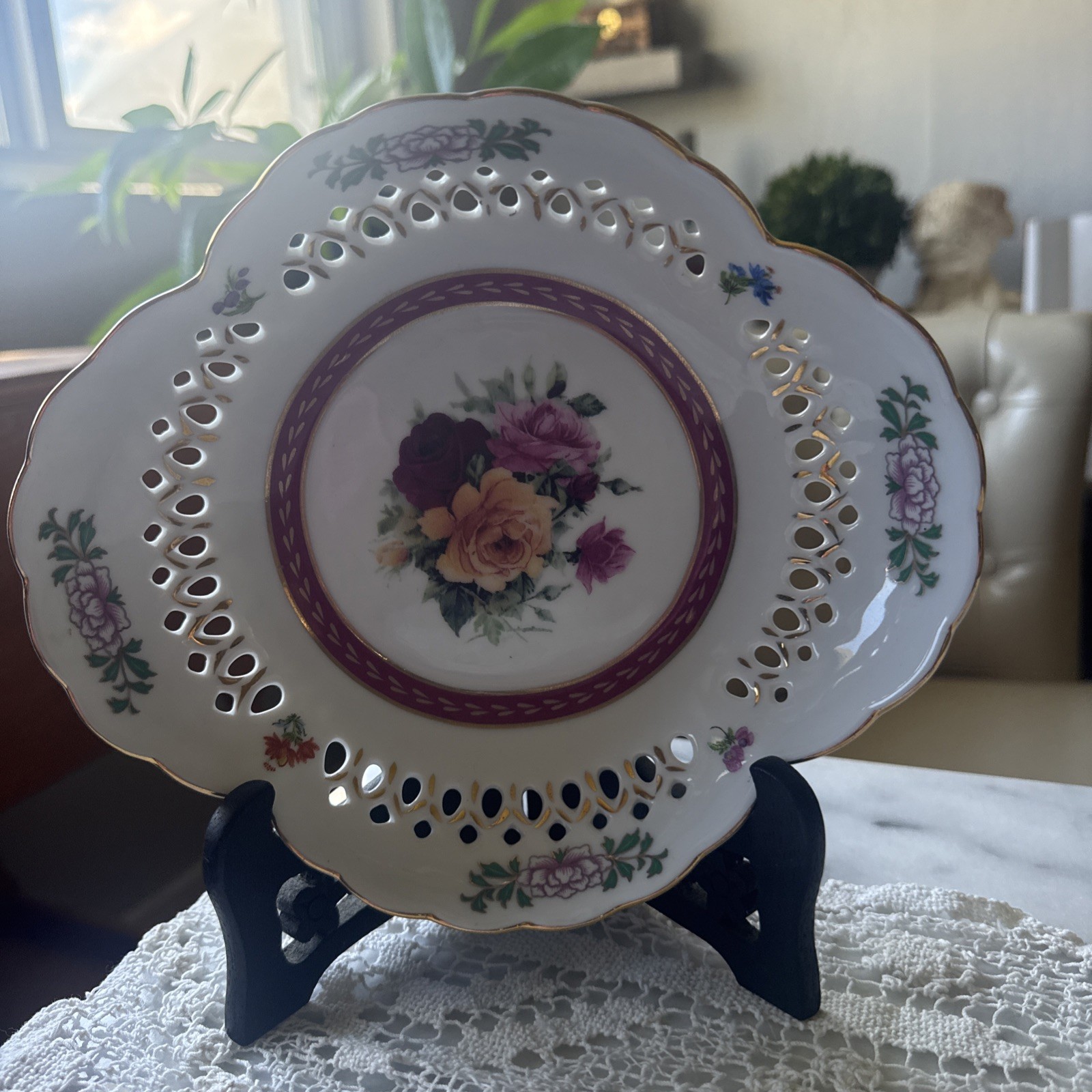 Vintage L’Etoile Limoges 22K Fruit/Candy Dish