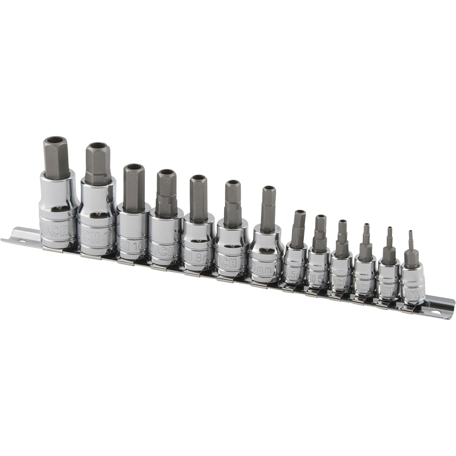 Klutch Tamper-Resistant Hex Bit Socket Set, 13-Pc., Metric