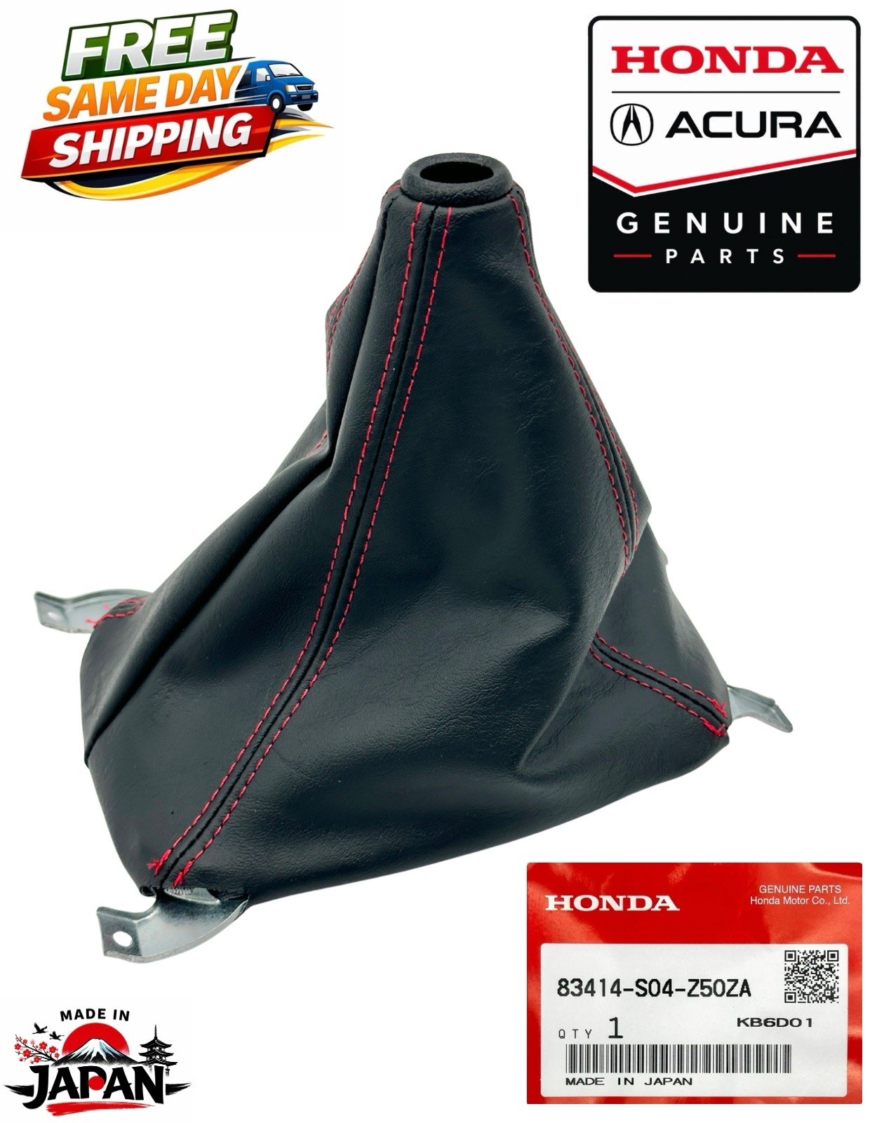 OEM Honda 96-00 Civic EK Type R Red Stitch Shift Boot Shiftboot Genuine Part OEM Honda 96-00 Civic EK Type R Red Stitch Shift Boot Shiftboot Genuine Part
