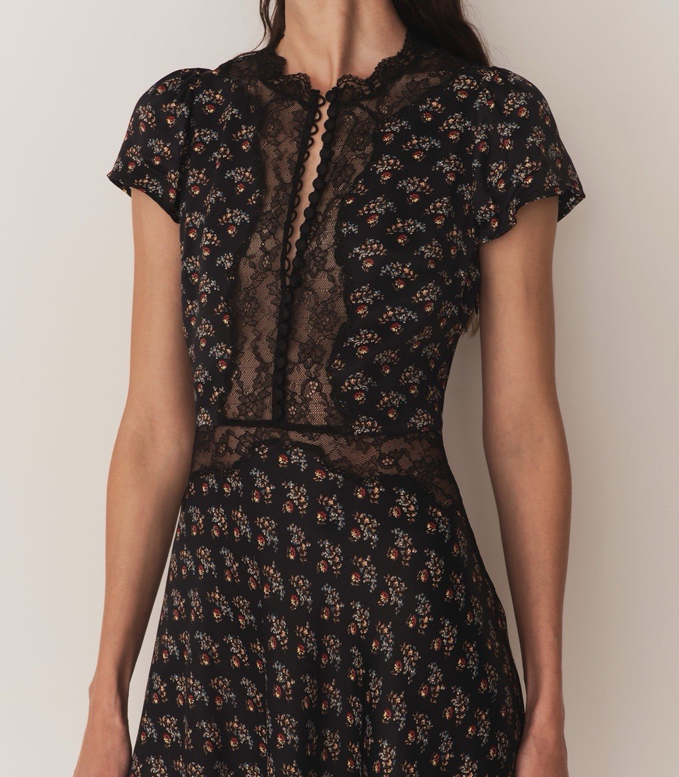 DÔEN Ivy Mini Dress in Delphinium Floral | NWT | Size XXL