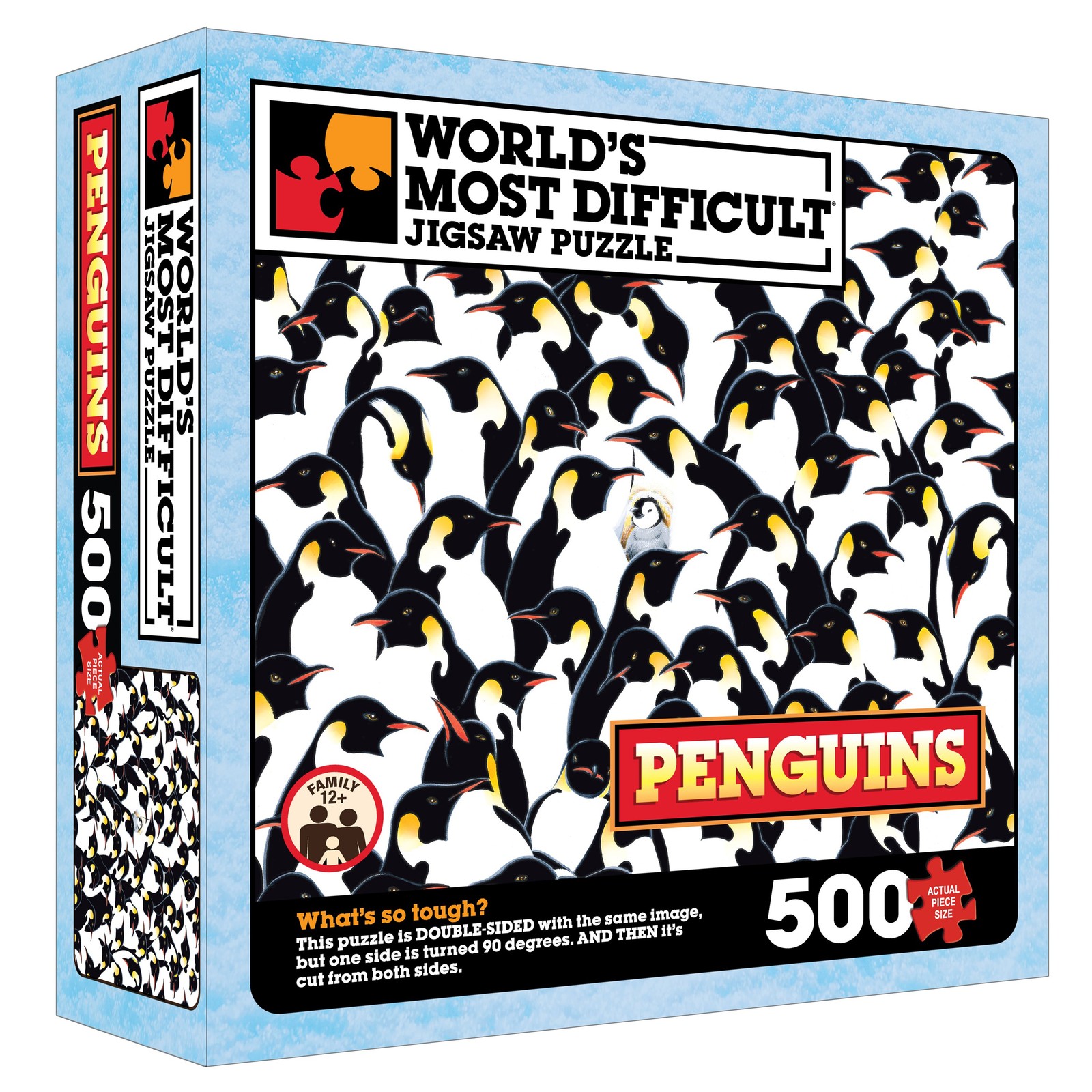 TDC Games World\'s Most Difficult Jigsaw Puzzle Penguins - Double Sided, 500 pcs.