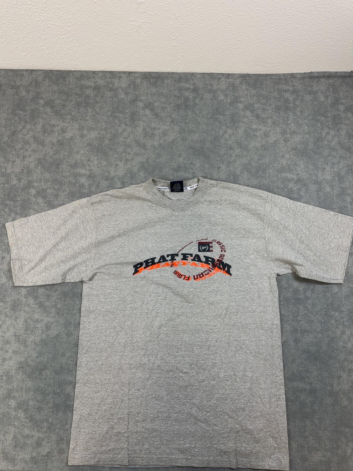 Vintage Phat Farm Shirt Mens L Gray Classic American Flava Graphic Tee USA