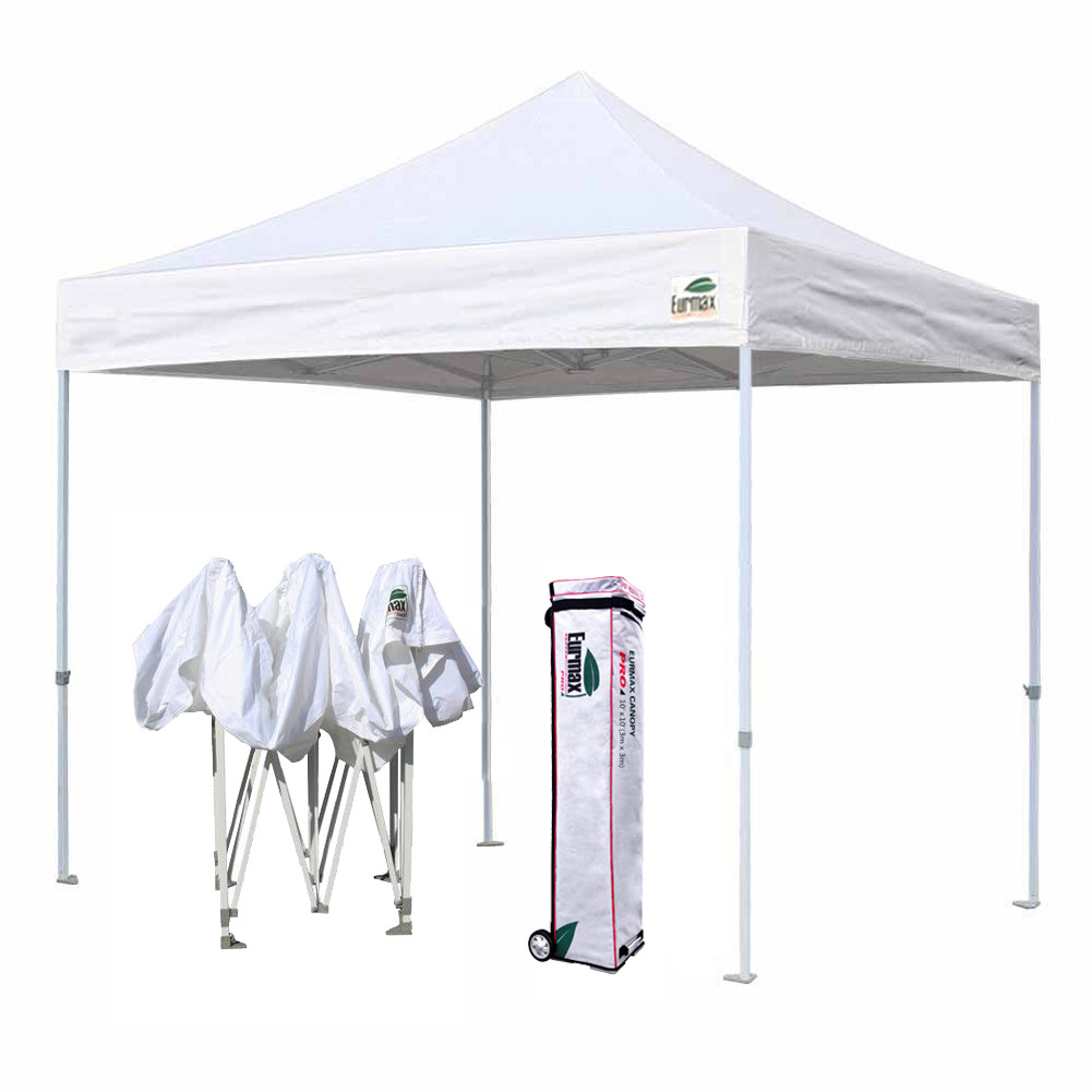 Full Aluminum Ez Pop Up Canopy Outdoor Gazebo Party Show Tent W/Wheeled Bag  